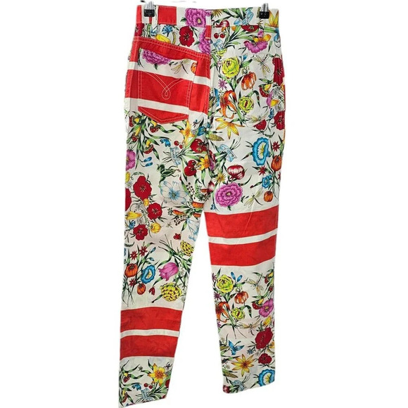 Moschino Jeans Vintage Floral Allover Print Size 27 Y2K Cotton - Picture 2 of 10